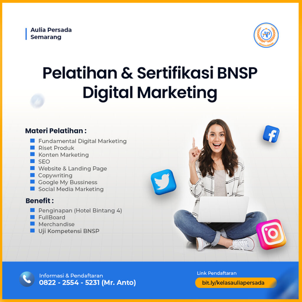 Pelatihan Kompetensi dan Sertifikasi Digital Marketing Semarang